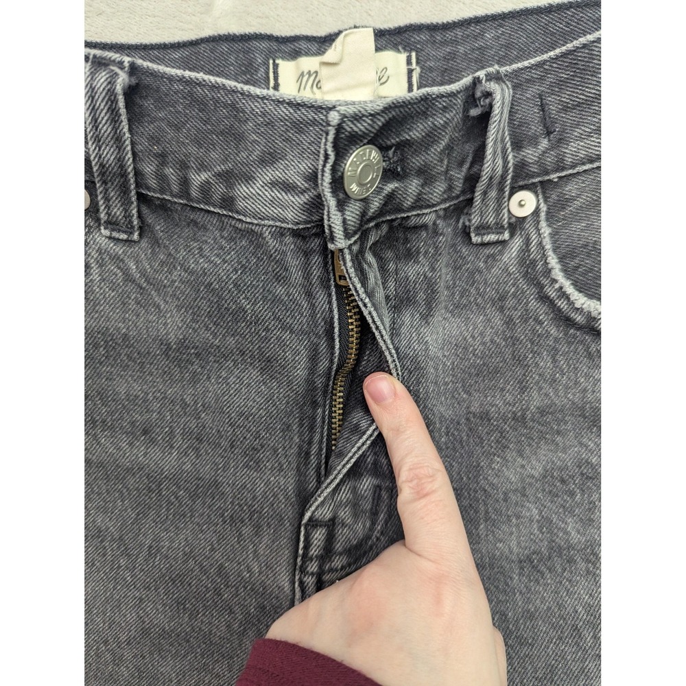 Madewell Relaxed Mid Length Denim Shorts Womens 26 Gray Cutoff Frayed Hem - Picture 4 of 15